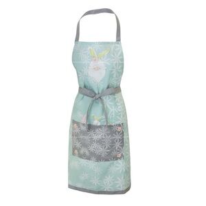 Boston International Easter Bunny Gnomes Spring Cotton Kitchen Apron New NWT